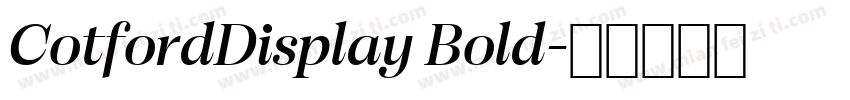 CotfordDisplay Bold字体转换